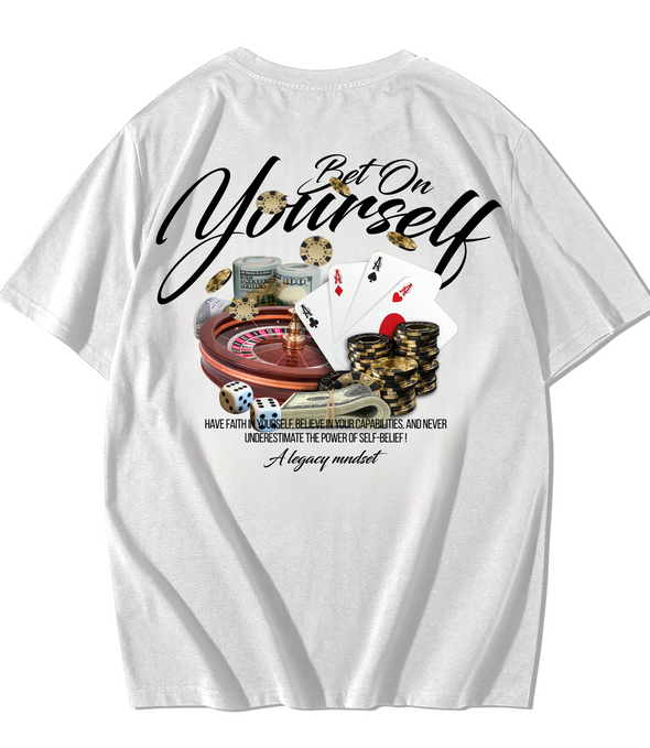 "Bet On Yourself" TEE - WHITE
