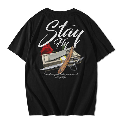 "STAY FLY" TEE - BLACK