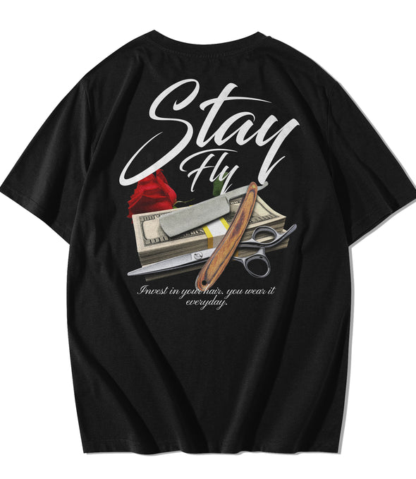 "STAY FLY" TEE - BLACK